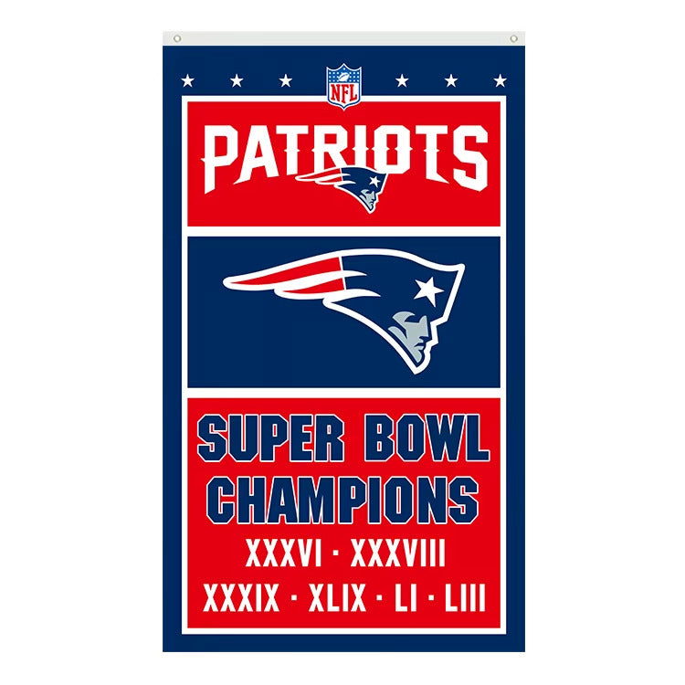 New England Patriots Super Bowl Champions Novelty Flag Banner NEW! 3 ft x 5 ft Home & Garden:Yard, Garden & Outdoor Living:Décor:Flags Cozy Home Treasures